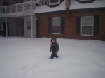 Rhys in the snow.